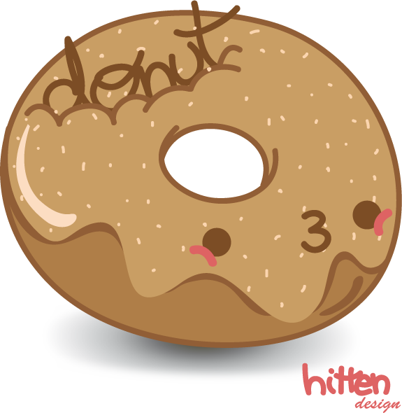 Waffle clipart kawaii. Donut png by hittendesign