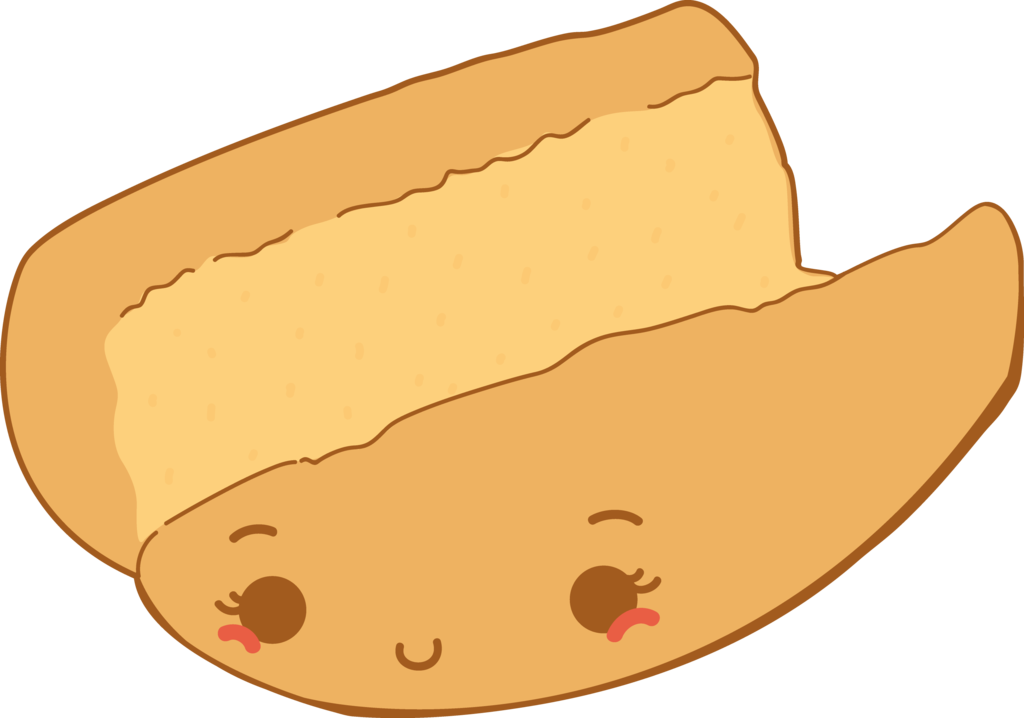 clipart bread kawaii