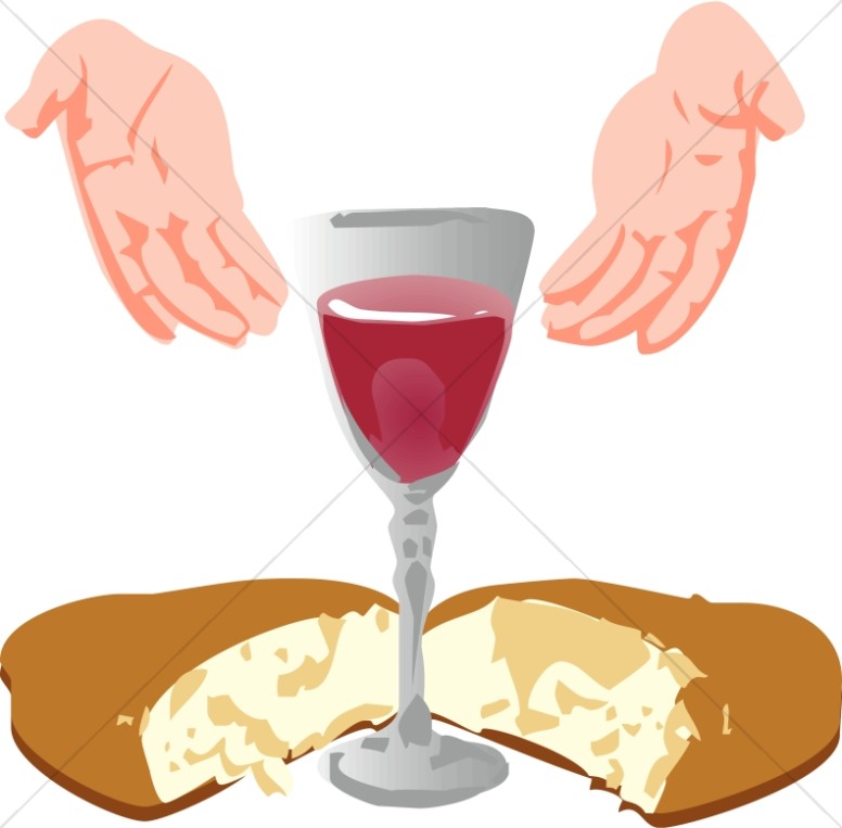 clipart bread wine communion