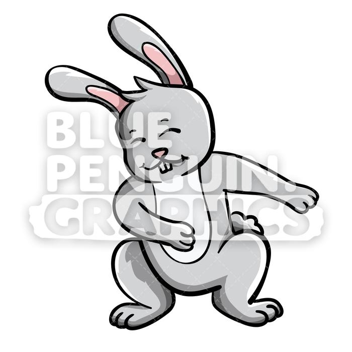 clipart bunny dancing