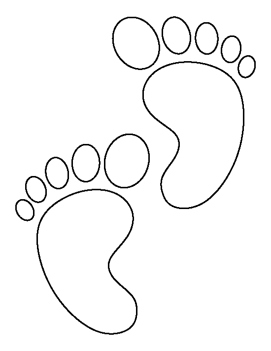 feet clipart coloring page