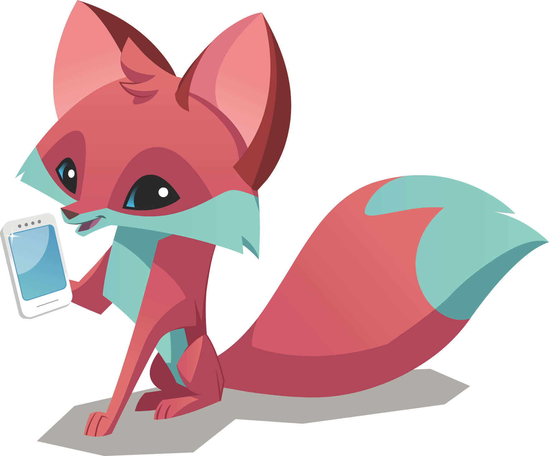 Image fox phone png. Jam clipart red jam