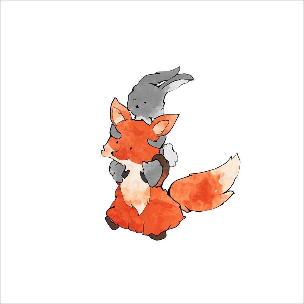 clipart bunny fox
