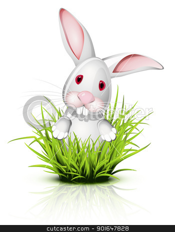 clipart bunny grass