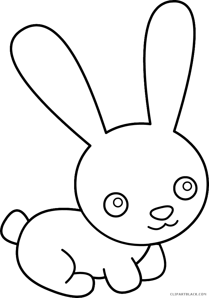 outline clipart bunny