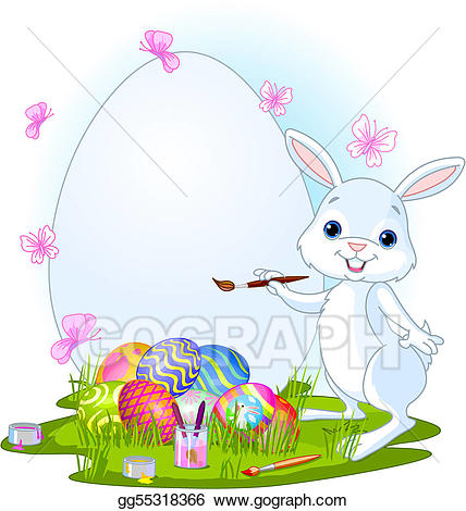 clipart bunny painted