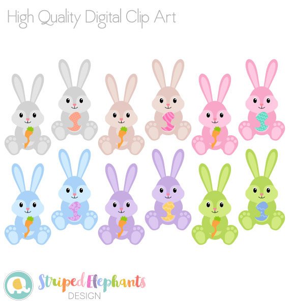 clipart bunny pastel