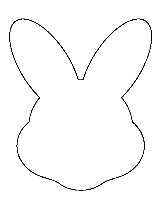 Clipart easter ear. Rabbit drawing outline at