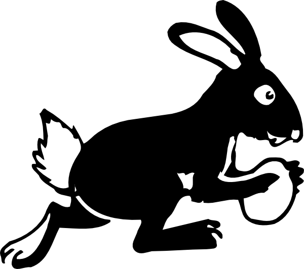 With egg clip art. Clipart bunny running