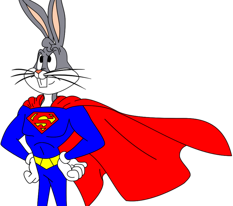 clipart bunny superhero