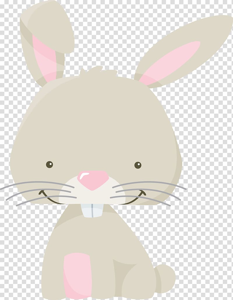 Domestic easter bunny hare. Clipart rabbit woodland