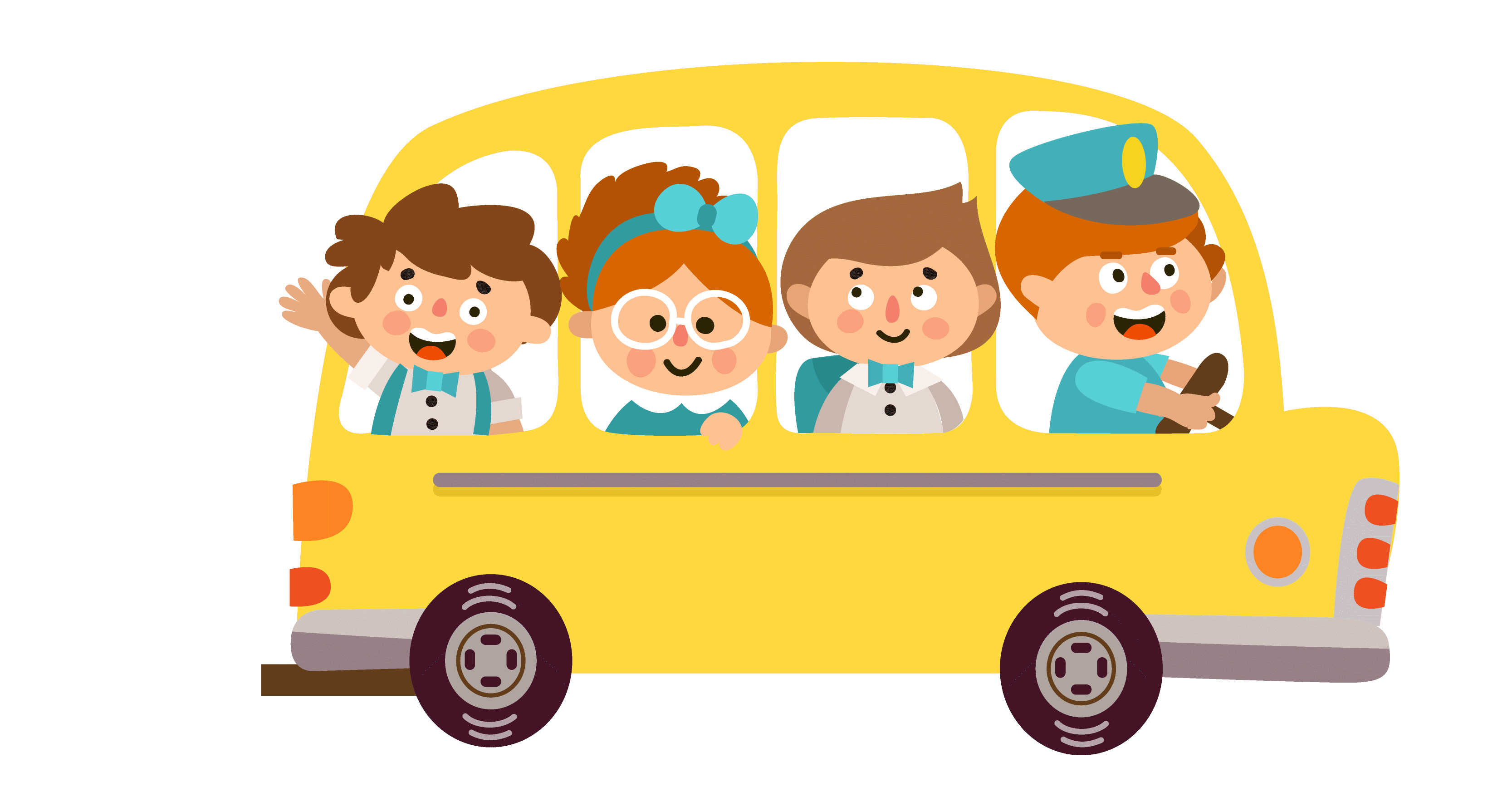 School Bus Trip Cartoon