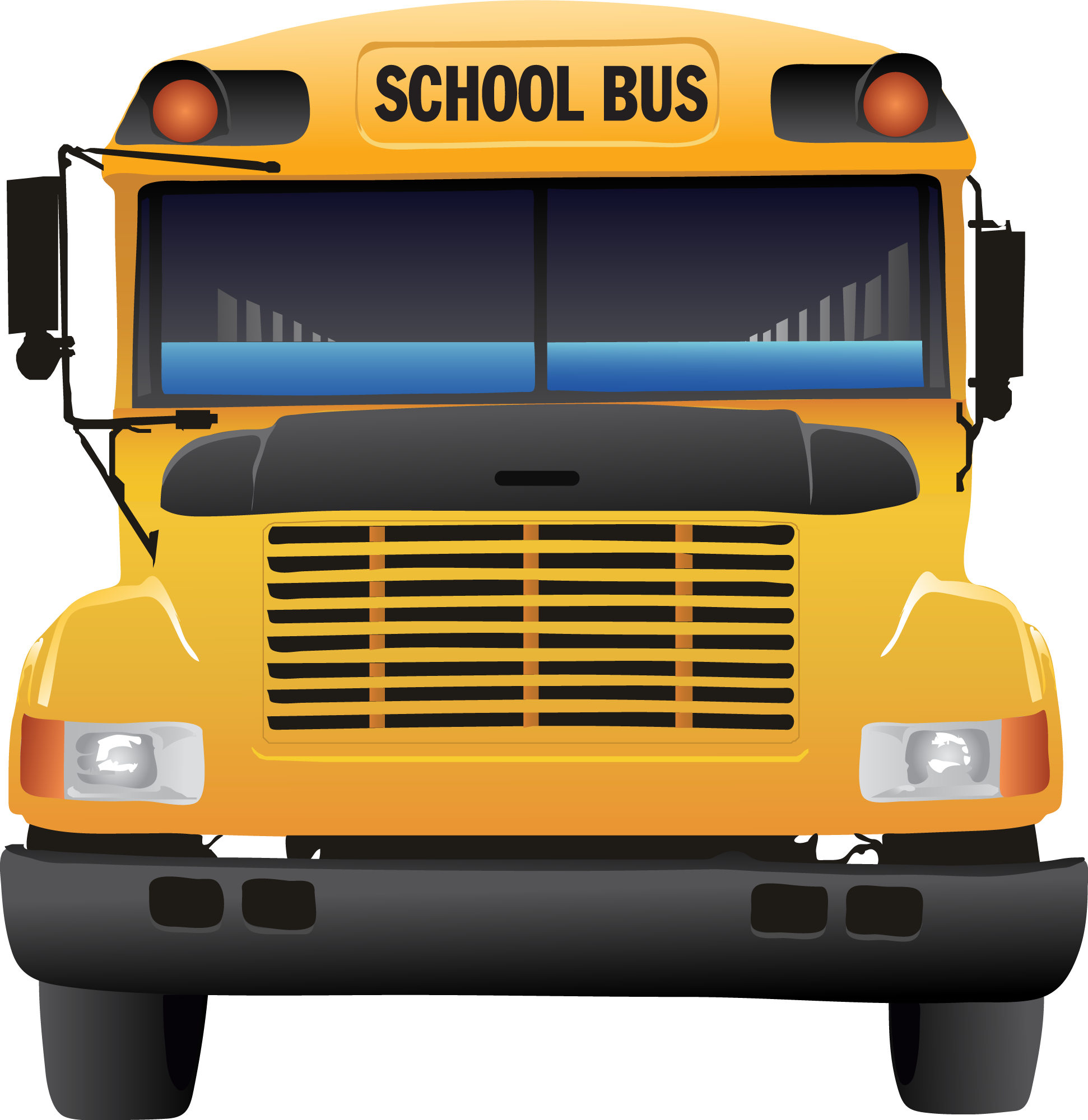 School from collection version. Clipart shapes bus