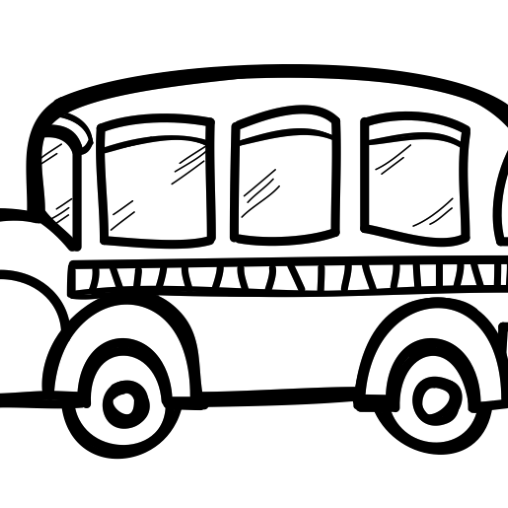Clipart bus black and white. School mountain hatenylo com