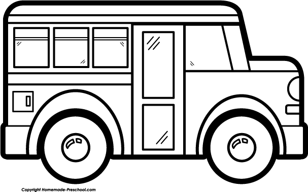 Panda free . Clipart bus black and white