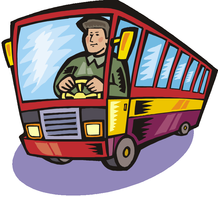 clipart bus bus driver