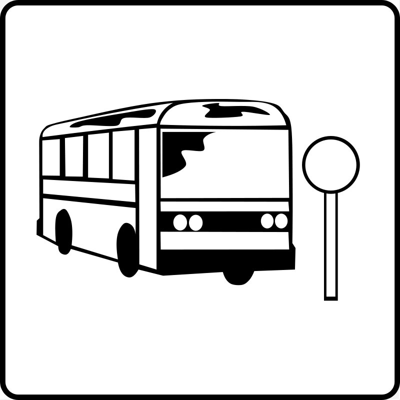 clipart bus bus station