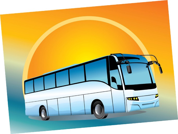 clipart bus charter bus