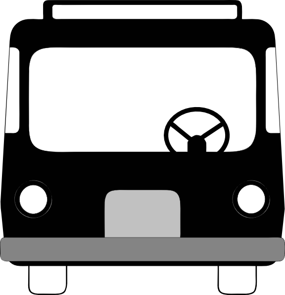 silhouette clipart bus