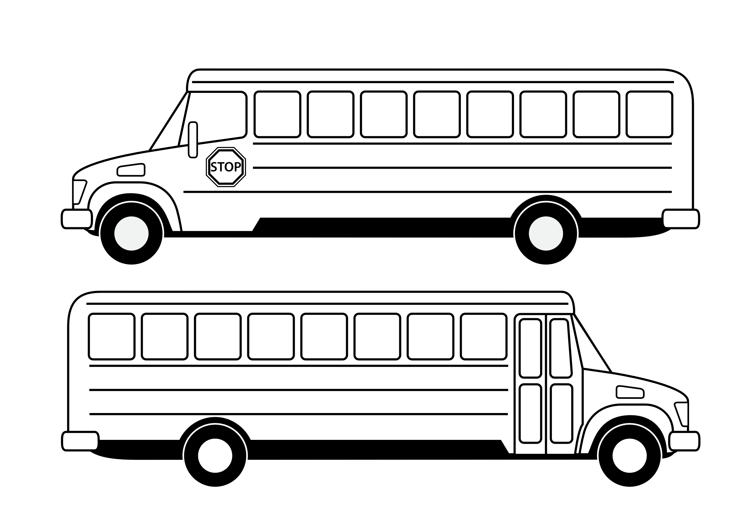 School bus driver coloring. Transportation clipart public transport
