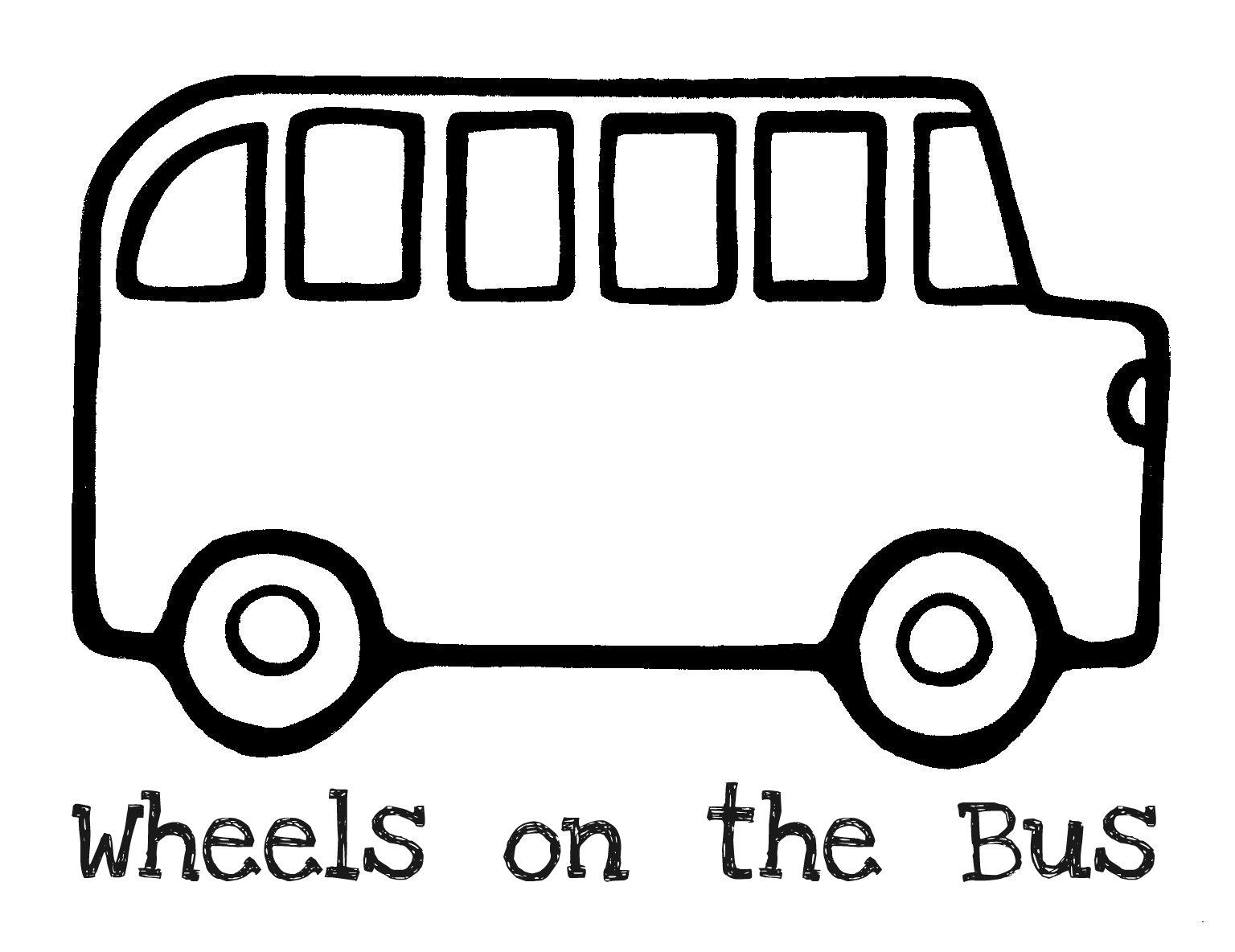 Clipart bus coloring page. School color it crafts