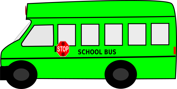 clipart bus green