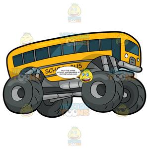 clipart bus monster