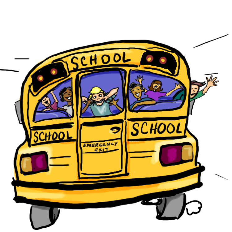 goodbye clipart school bus