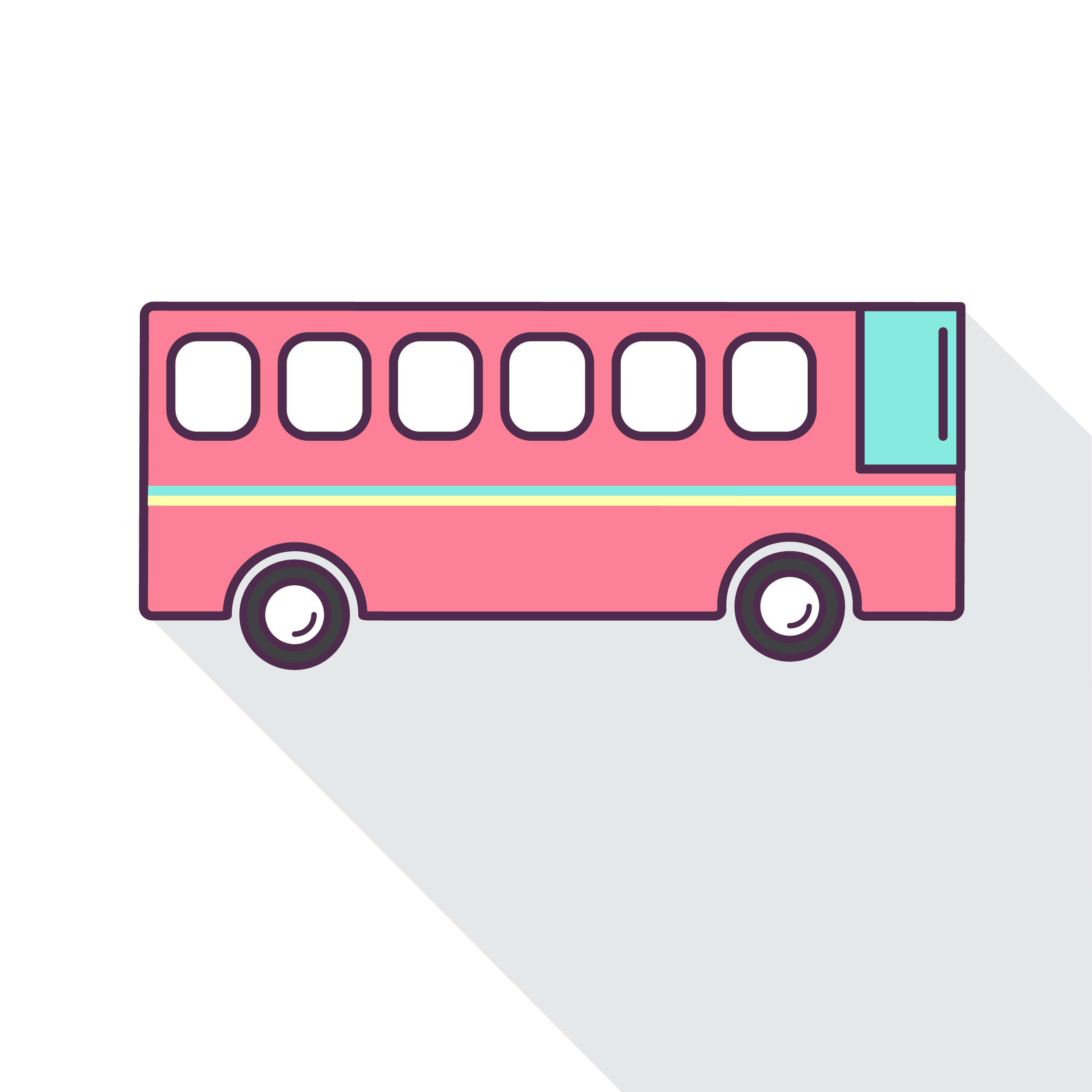 clipart bus shape