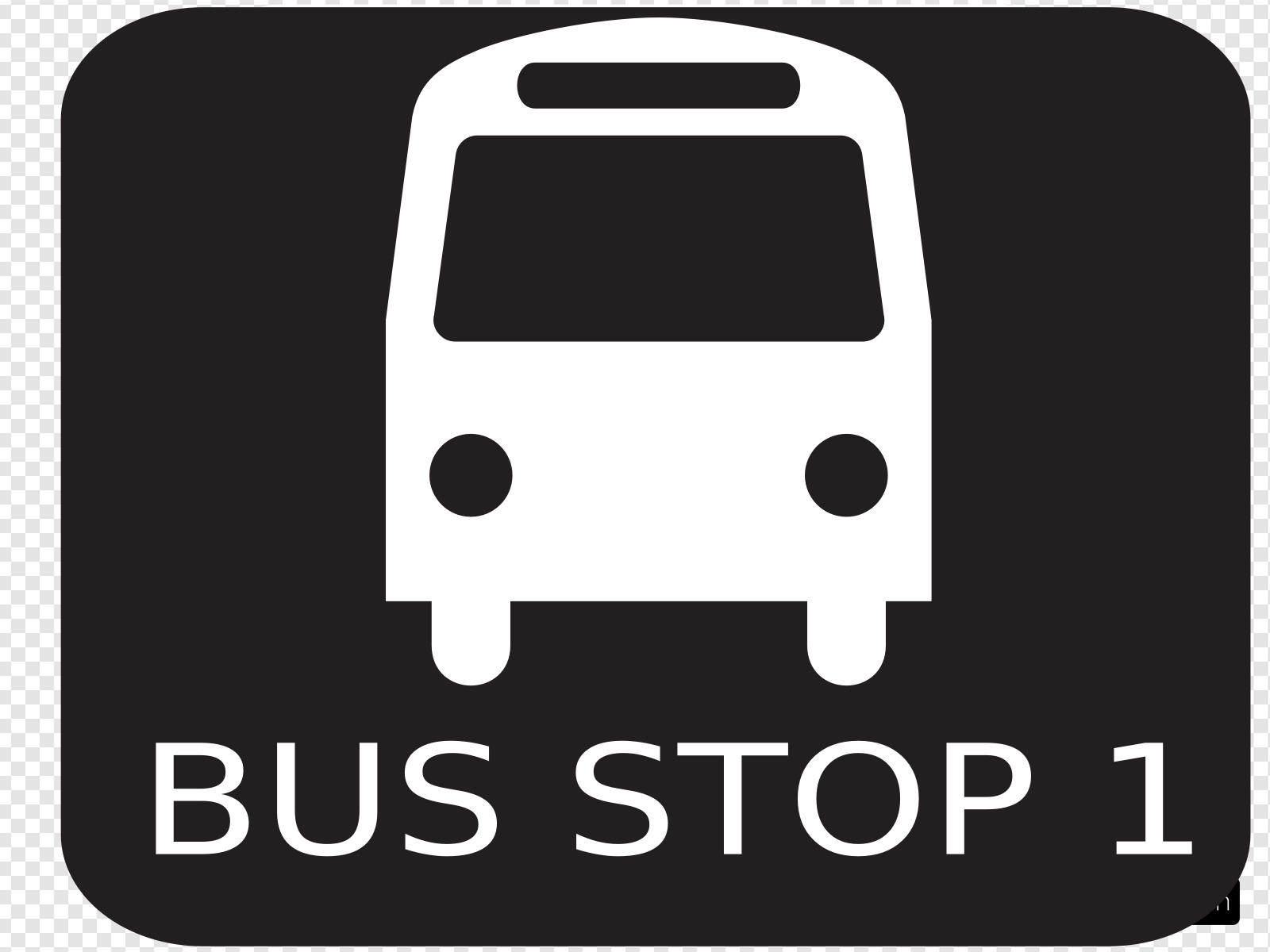 clipart bus sign