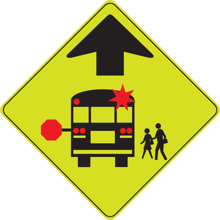 clipart bus sign