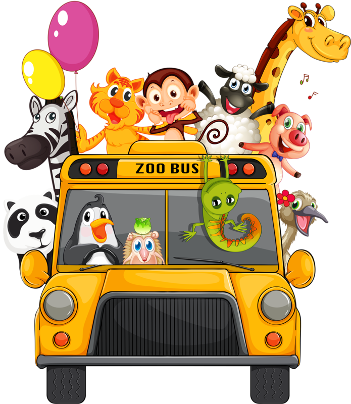 clipart bus zoo