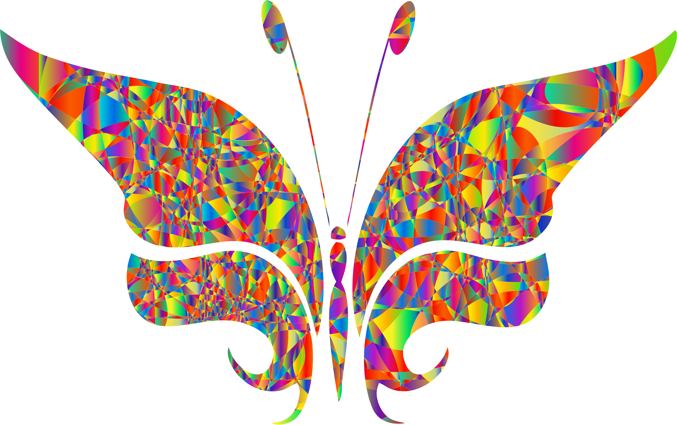 Wing clipart abstract. Polyprismatic butterfly big image