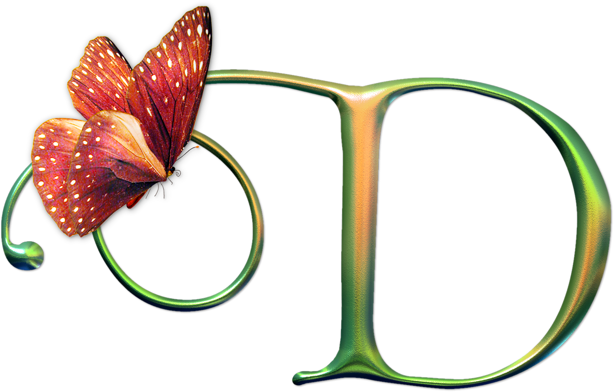 clipart letters butterfly