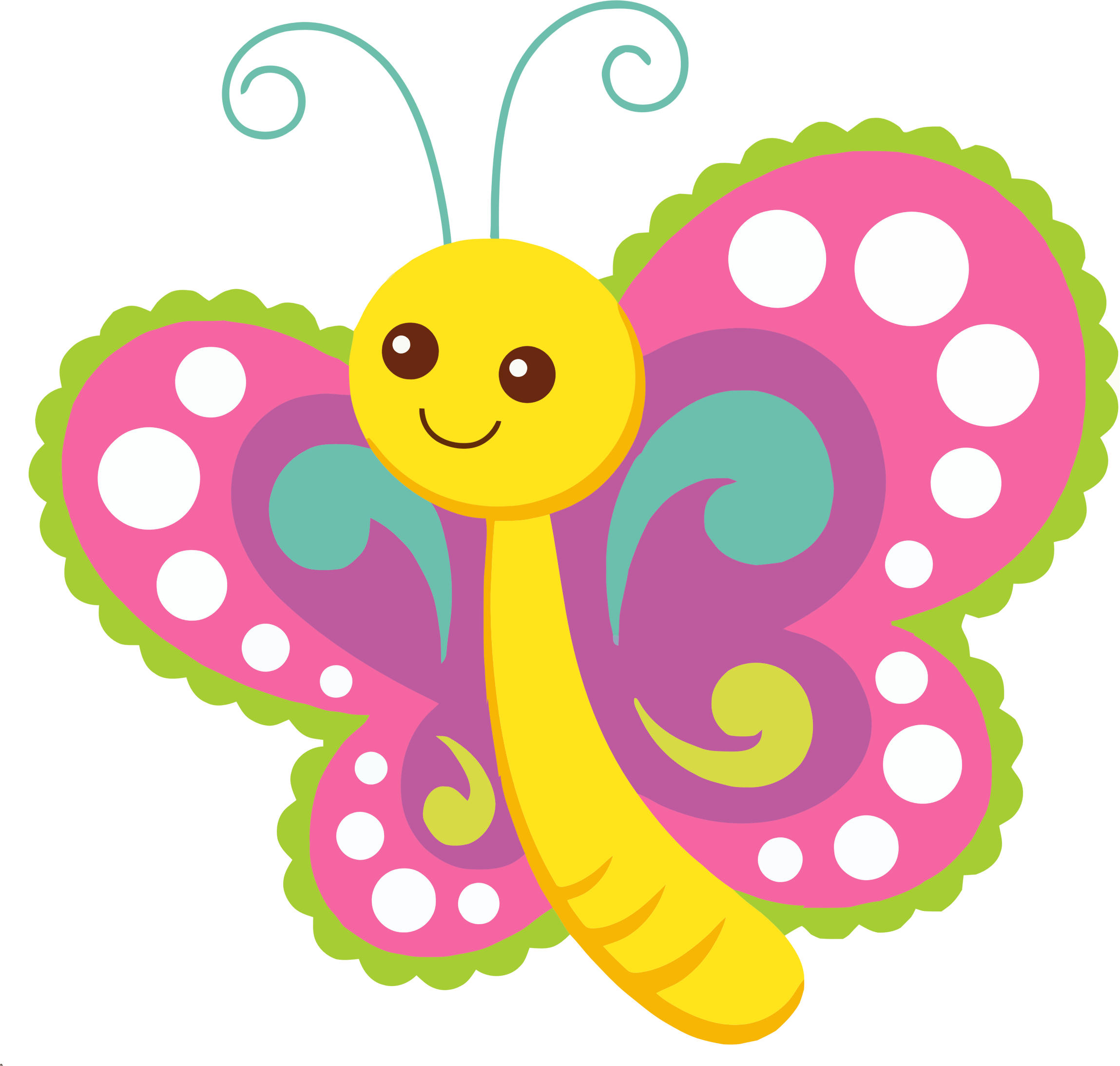 Cute big image png. Clipart butterfly cartoon