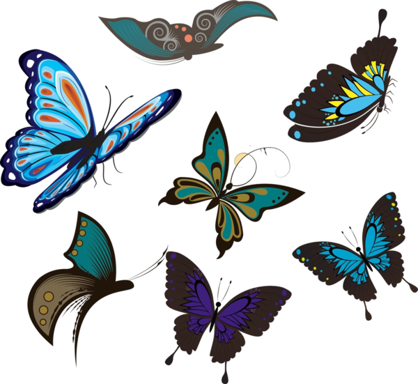 clipart butterfly doodle