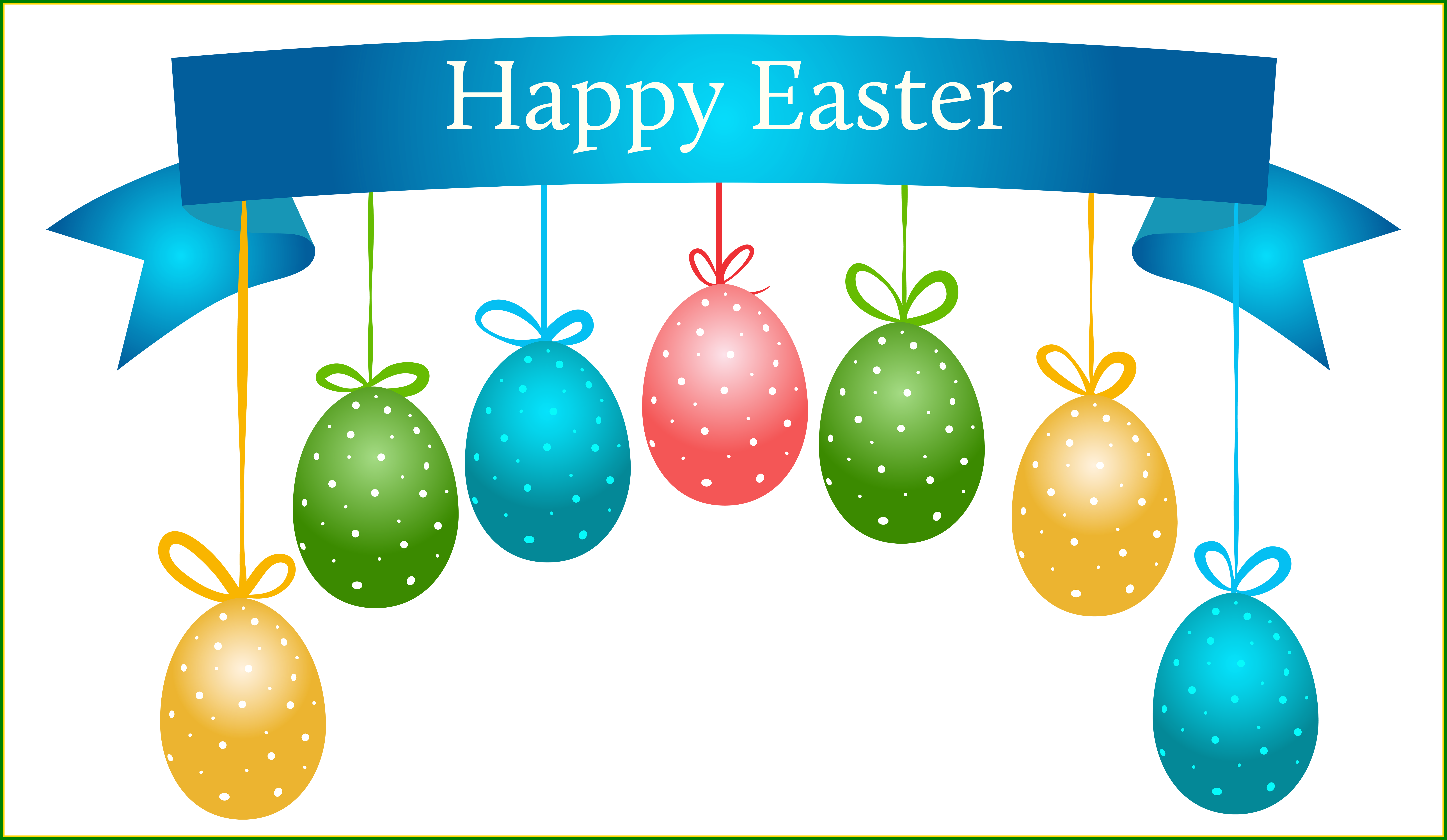 Astonishing happy easter banner. Garland clipart butterfly