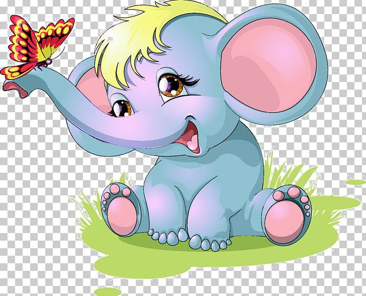 elephant clipart butterfly
