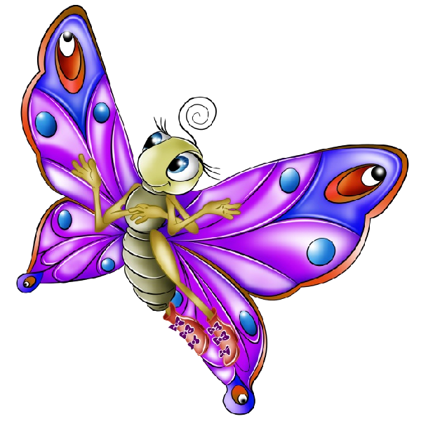Preschool clipart butterfly. Very colourful cartoon images