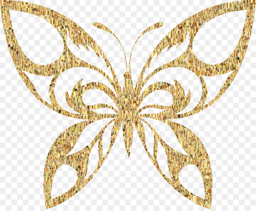 gold clipart butterfly