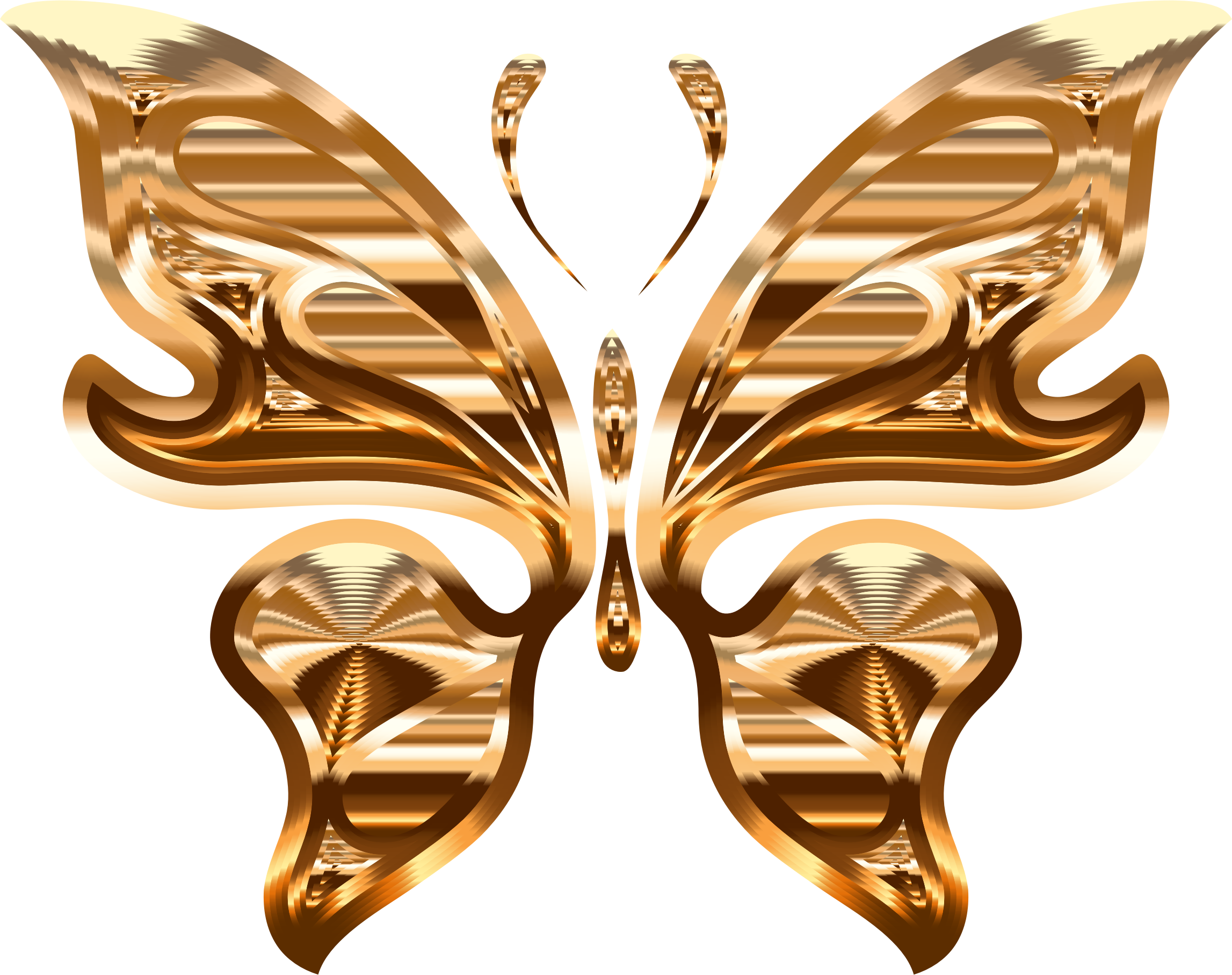 clipart butterfly gold