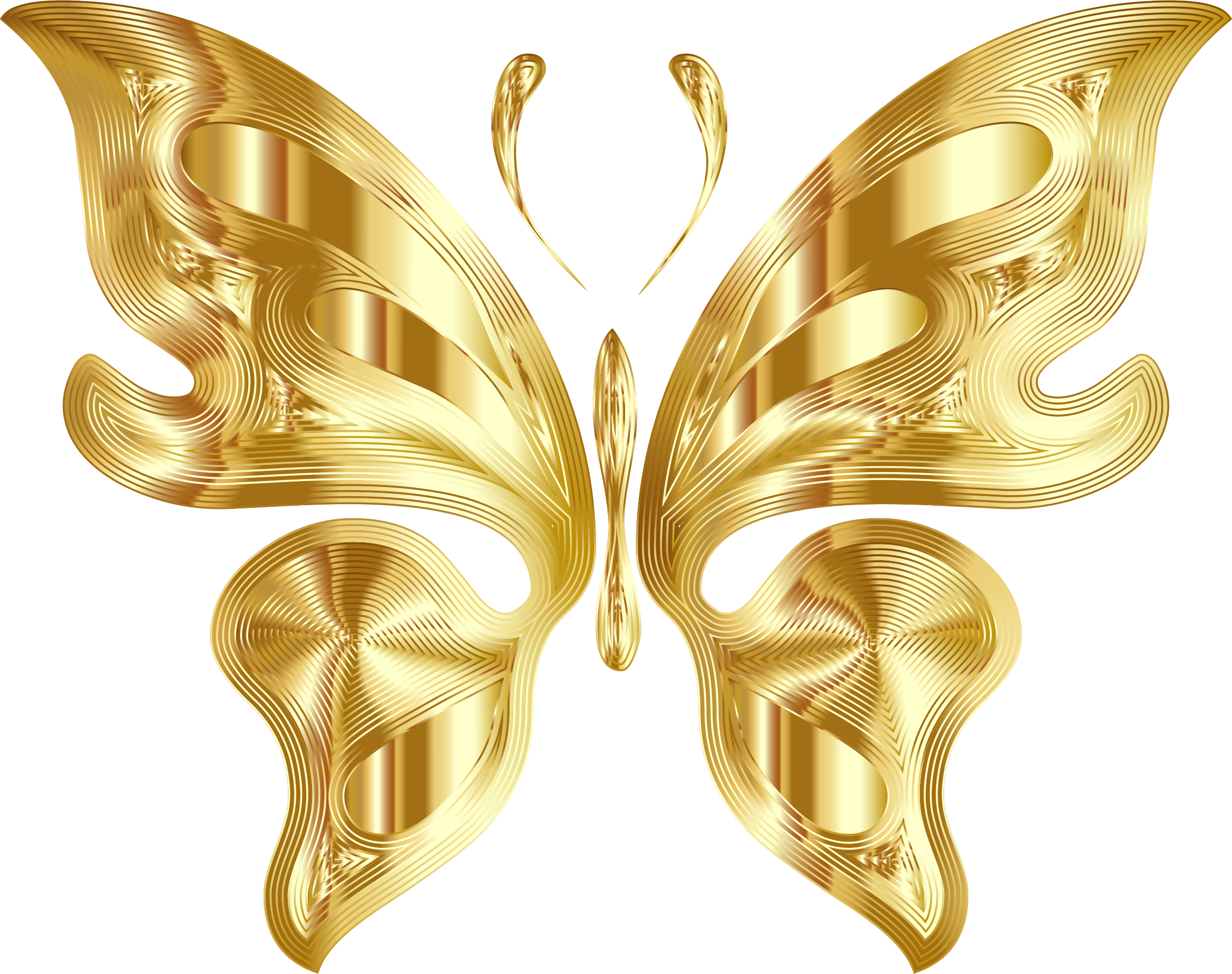 clipart butterfly gold