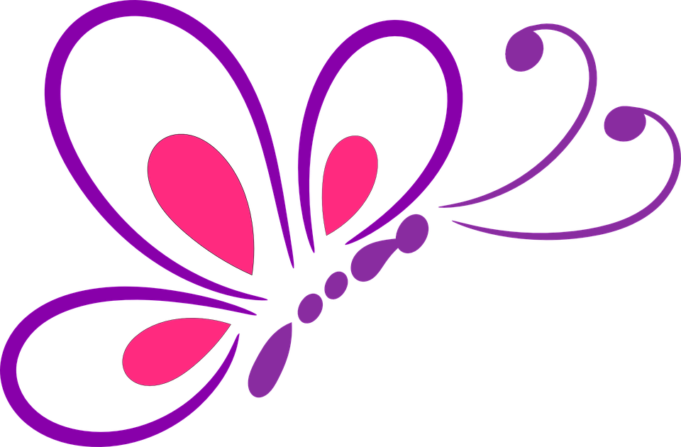 clipart hearts butterfly