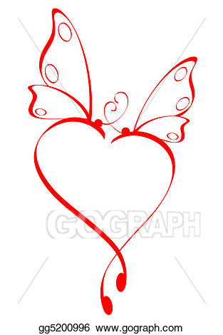 clipart butterfly heart