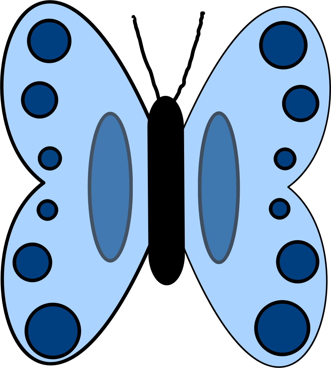 clipart butterfly light blue
