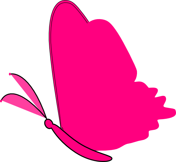 Neon pink clip art. Clipart butterfly magenta