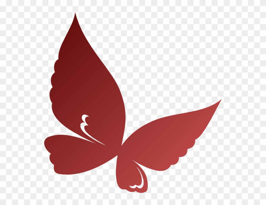 clipart butterfly maroon