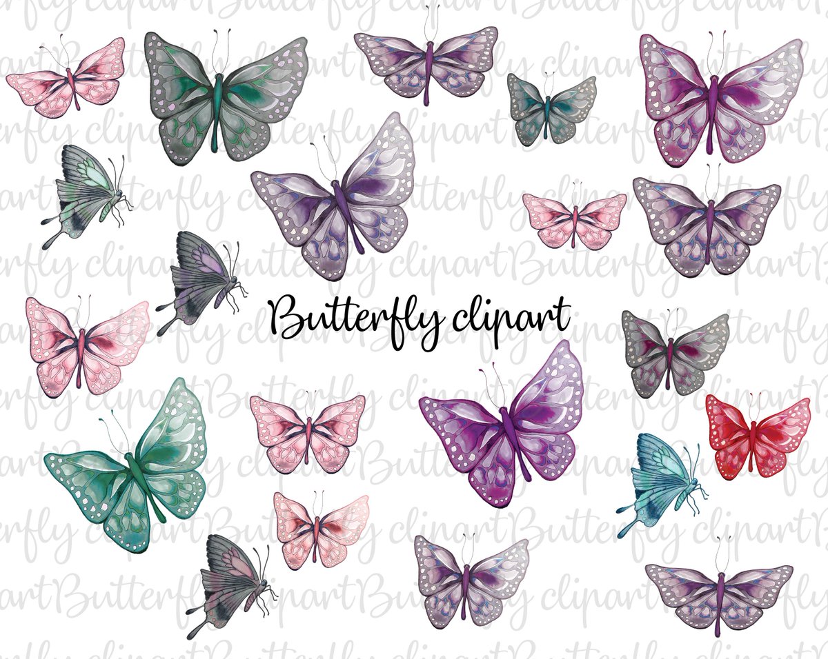 clipart butterfly mint