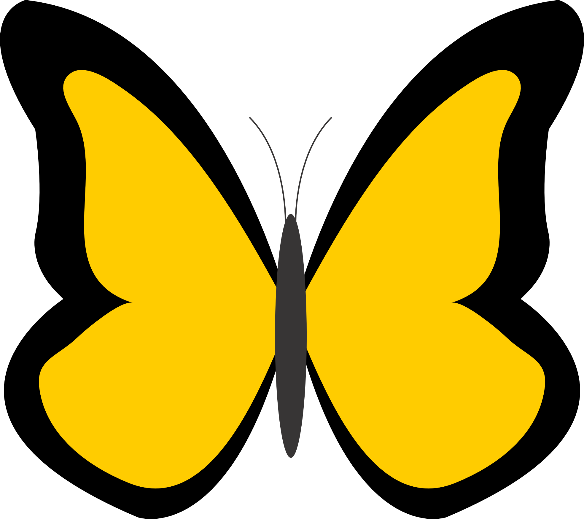 clipart butterfly number