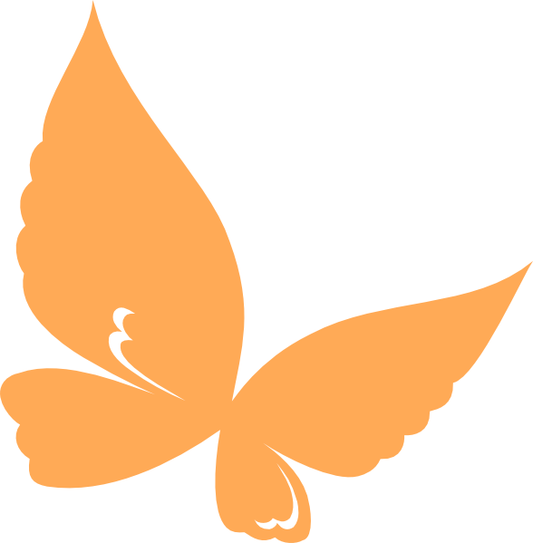 orange clipart butterfly